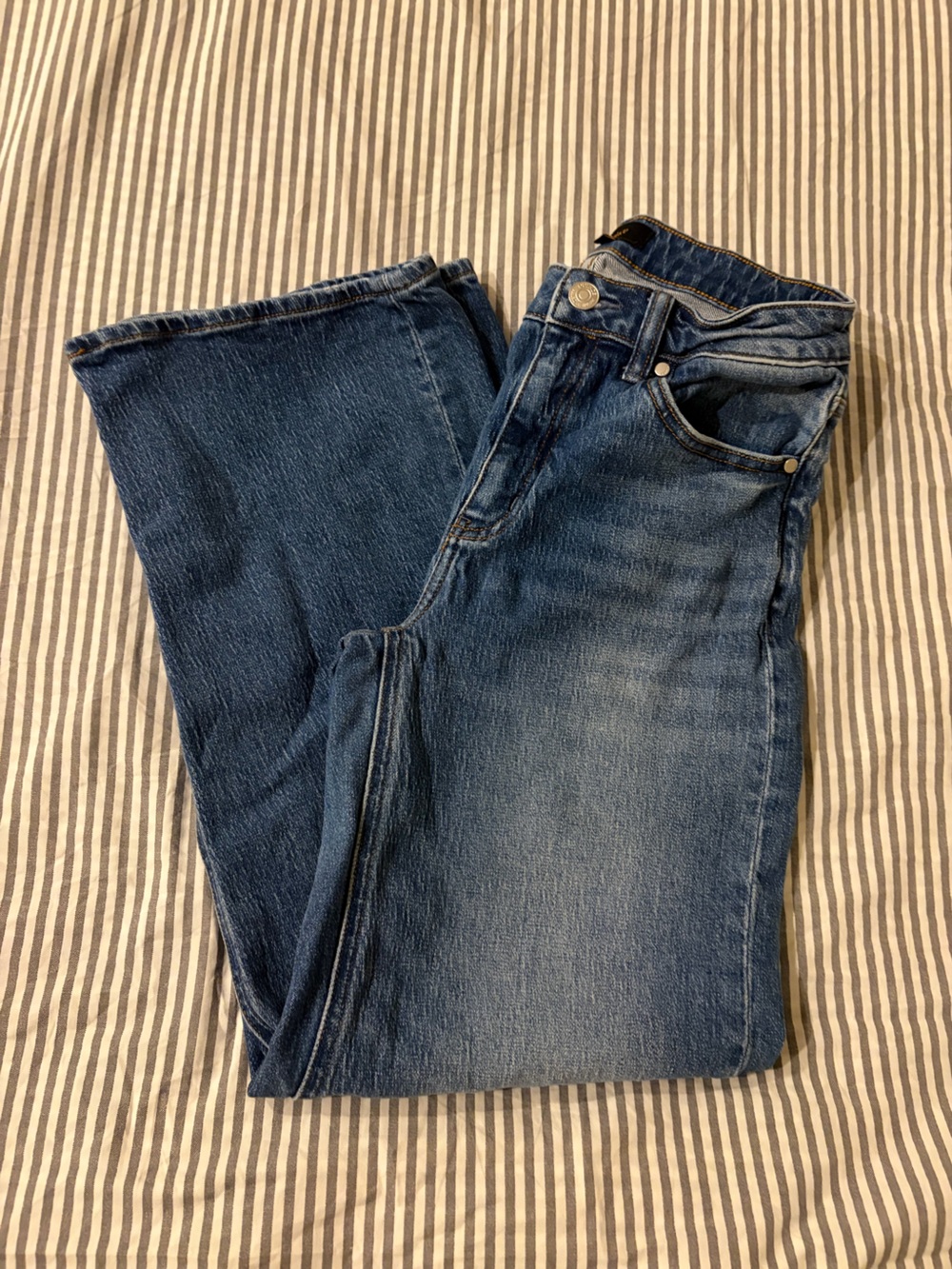 Quince Bella Stretch Relaxed Straight Leg Jeans - Atlantic Blue, Size 27 - Picture 10 of 10
